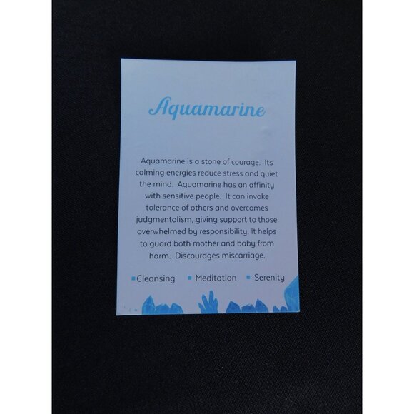 Aquamarine Bead Bracelet Stretch Calming Stone Meditation Cleansing Serenity Yog - Picture 4 of 12